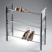 Cip stackable shoe rack grey - satin aluminium 2